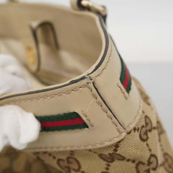 Gucci GG Canvas Sherry Line Tote Bag 257061 Brown Women's - Picture 6 of 16